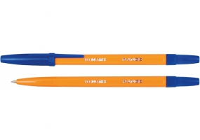 Ручка кулькова ECONOMIX RANGE 0,5 мм. Корпус помаранчевий, пише синім E10138-02