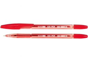 Ручка шариковая ECONOMIX ICE PEN 0,5 мм. Корпус полупрозрачный, пишет красным E10186-03
