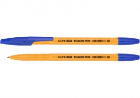 Ручка кулькова ECONOMIX YELLOW PEN 0,5 мм. Корпус жовтий, пише синім E10187-02