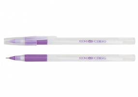 Ручка масляна ECONOMIX ICEBERG 0,7 мм, пише фіолетовим E10197-12