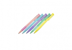 Ручка кулькова автомат. ECONOMIX MERCURY PASTEL 0,5 мм. Корпус асорті, пише синім E10258