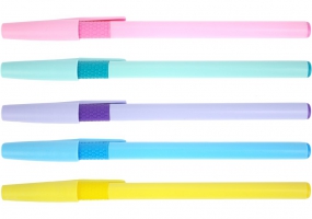 Ручка масляная ECONOMIX NICE 0,7 мм ассорти, пишет синим E10266