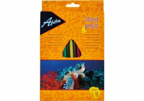 Олівці кольорові пластикові "Animal World", 18 кольорів ECONOMIX E11524
