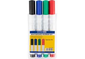 Набор 4 маркера для белых досок ECONOMIX 2-3 мм в блистере E11805