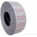 Етикетки-цінники 21х12 мм Economix, 1000 шт/рул., білі з червоною полосою E21301-15