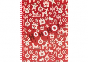 Блокнот "Christmas: HoHoHo!"А5 (150х200), пластиковая обложка, спираль, 60 л., клетка ECONOMIX E21950-03