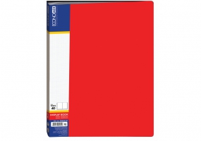 Папка А4 з 40 файлами Economix, червона E30604-03