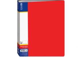 Папка А4 з 60 файлами Economix, червона E30606-03