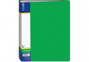 Папка А4 з 60 файлами Economix, зелена E30606-04