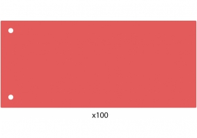 Роздільник аркушів 240*105мм Economix, пластик, червоний, 100 шт. E30811-03