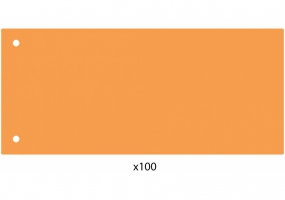 Роздільник аркушів 240*105мм Economix, пластик, помаранчевий, 100 шт. E30811-06