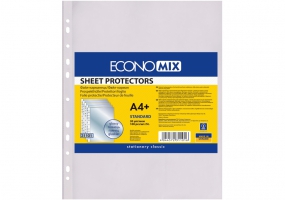 Файл для документів А4+ Economix, 30 мкм, фактура "глянець" (100 шт./уп.) E31101