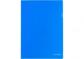 Папка-куточок А4 Economix, 180 мкм, фактура "глянець", синя E31153-02