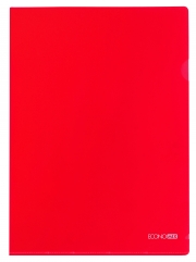 Папка-куточок А4 Economix, 180 мкм, фактура "глянець", червона E31153-03