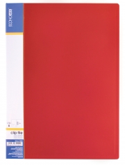 Папка А4 с боковым прижимом Economix CLIP В, красная E31202-03
