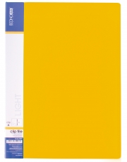 Папка А4 пластиковая CLIP а Light с двумя карманцами, желтая ECONOMIX E31207-05