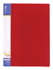 Папка А4 с боковым прижимом Economix CLIP В Light, красная E31208-03