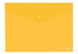 Папка-конверт А4 прозора на кнопці Economix, 180 мкм, фактура "глянець", жовта E31301-05