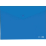 Папка-конверт В5 прозора на кнопці Economix, 180 мкм, фактура "глянець", синя E31302-02