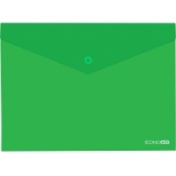 Папка В5 прозрачная кнопку Economix, 180 мкм, фактура "глянец", зеленый ECONOMIX E31302-04