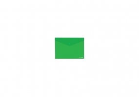 Папка-конверт А4 непрозора на кнопці Economix, 180 мкм, фактура "помаранч", зелена E31305-54