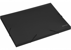 Папка-бокс пластиковая А4 на резинках Economix, 20 мм, фактура "бриллиант", черная E31401-01