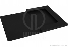 Папка-бокс пластиковая А4 на резинках Economix, 20 мм, фактура "бриллиант", черная E31401-01