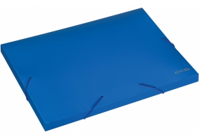 Папка-бокс пластиковая А4 на резинках Economix, 20 мм, фактура "бриллиант", синяя E31401-02
