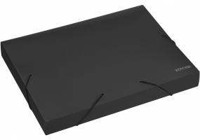 Папка-бокс пластиковая А4 на резинках Economix, 40 мм, фактура "бриллиант", черная E31402-01