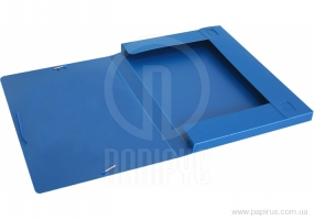 Папка-бокс пластикова А4 на гумках Economix, 40 мм, фактура "діамант", синя E31402-02