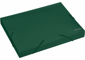 Папка-бокс пластиковая А4 на резинках Economix, 40 мм, фактура "бриллиант", зеленая E31402-04