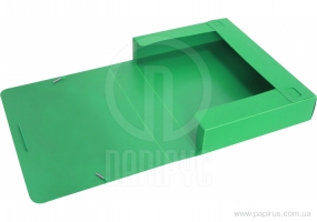 Папка-бокс пластиковая А4 на резинках Economix, 60 мм, фактура "бриллиант", зеленая E31405-04