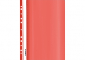 Папка-скоросшиватель А5 Economix с перфорацией, фактура "глянец", красная E31506-03