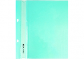 Папка-скоросшиватель А5 Economix с перфорацией, глянцевая фактура, голубая E31506-82