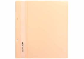 Папка-скоросшиватель А5 Economix с перфорацией, фактура "глянец", персиковая E31506-86
