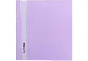 Папка-скоросшиватель А5 Economix с перфорацией, лавандовая фактура "глянец" E31506-88