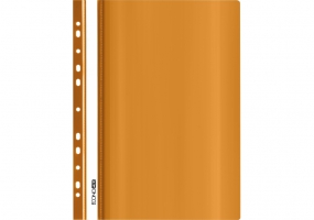Папка-скоросшиватель А4 Economix с перфорацией, фактура "глянец", оранжевая E31510-06