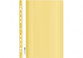 Папка-скоросшиватель А4 Economix с перфорацией, фактура "глянец", пастельная желтая E31510-85