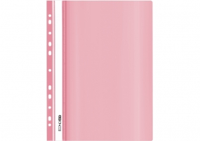 Папка-скоросшиватель А4 Economix с перфорацией, фактура "глянец", пастельная розовая E31510-89