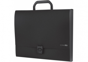 Портфель пластиковий A4 Economix на застібці, 1 відділення, чорний E31607-01