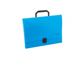 Портфель пластиковый A4 Economix на застежке, 1 отделение, синий E31607-02