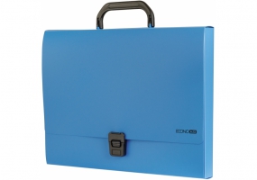 Портфель пластиковий A4 Economix на застібці, 1 відділення, блакитний E31607-11