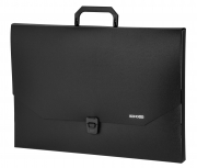 Портфель пластиковий A3 Economix на застібці, 1 відділення, чорний E31616