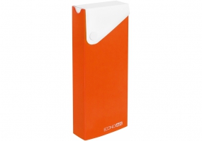 Пенал пластиковый на кнопке А6, оранжевый ECONOMIX E31617-06