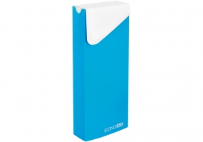 Пенал пластиковий на кнопці А6, блакитний ECONOMIX E31617-11
