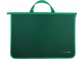 Портфель пластиковый А4 Economix на молнии, 2 отделения, зеленый E31630-04