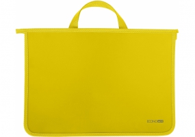 Портфель пластиковый А4 Economix на молнии, 2 отделения, желтый E31630-05