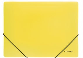 Папка пластикова А4 на гумках Economix, фактура "помаранч", жовта E31633-05