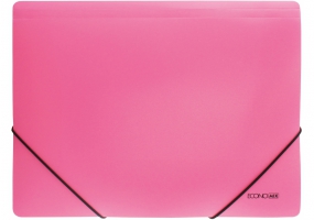 Папка пластикова А4 на гумках Economix, фактура "помаранч", рожева E31633-09