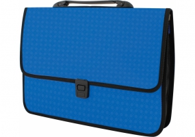 Портфель на застежке, фактура «Вышиванка», синий ECONOMIX E31641-02